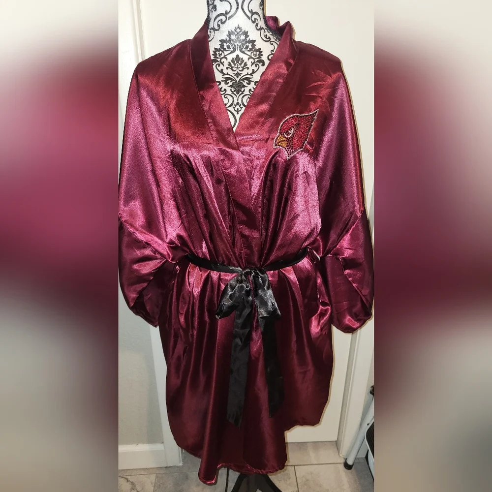 NFL AZ Cardinals Satin Kimono Robe L/XL New With‎ Tags